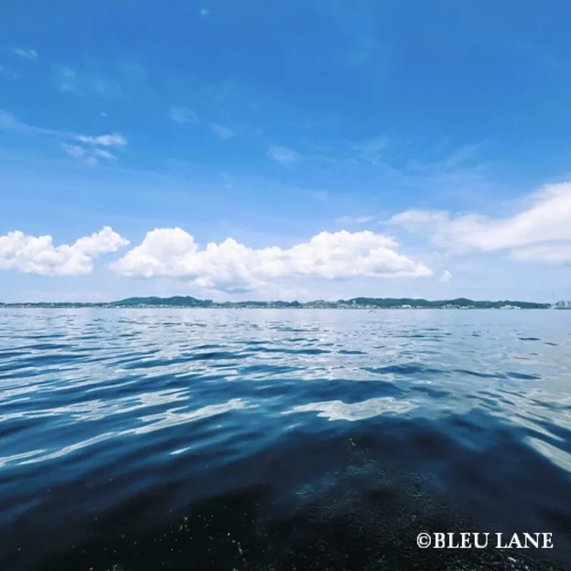 Calm waters and blue sky on Tokyo Bay